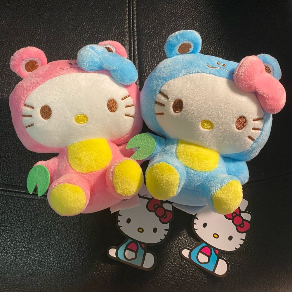 Sanrio - 6 inch Hello Kitty Frog Costume Plush 2-Pc Set NWT